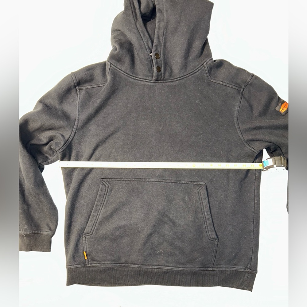 BRUNT Workwear Hoodie XL Black Heavyweight Snap Neck Pullover Sweatshirt - Picture 5 of 6
